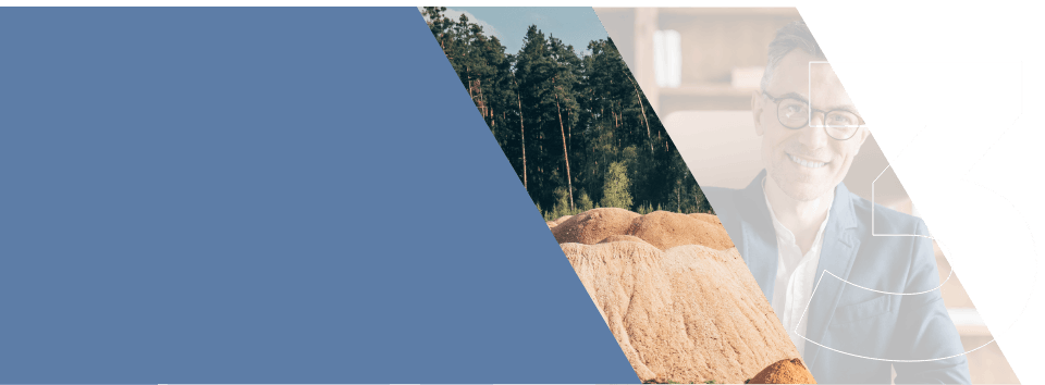 Buyer sitting negotiating minerals next to a farm.