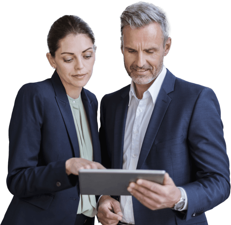 Man and woman negotiating minerals.